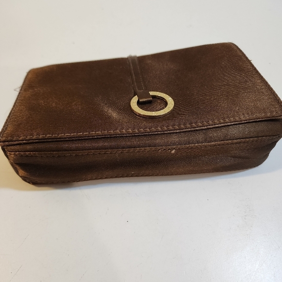 Bulgary Brown Satin Satchel Cosmetic Bag - Picture 2 of 12